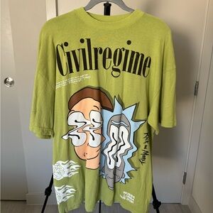 Civil Regime x Rick & Morty oversized T shirt size Small